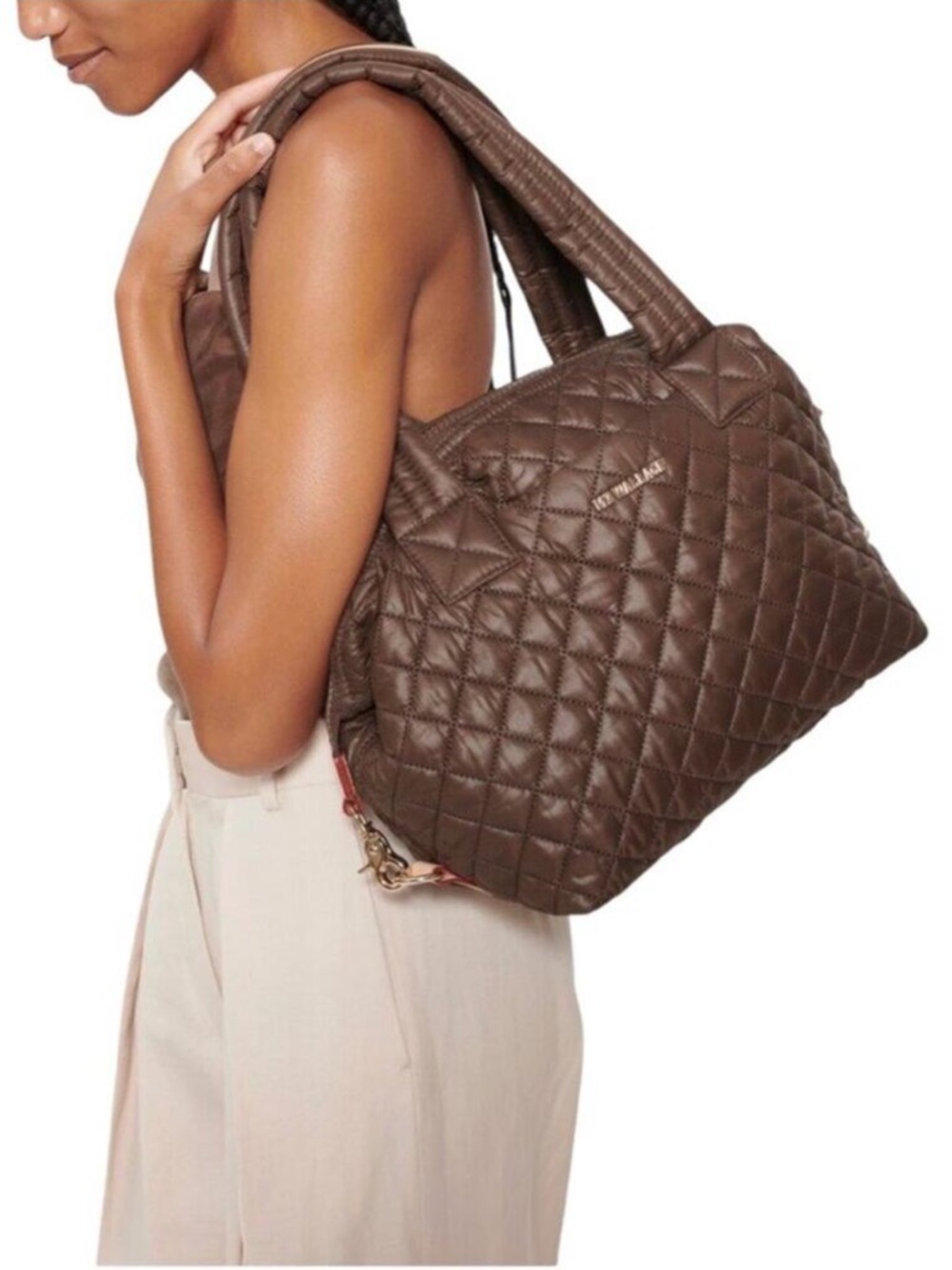 MZ Wallace Bag Medium Sutton Walnut Crossbody Lightweight Purse Vachetta Leather